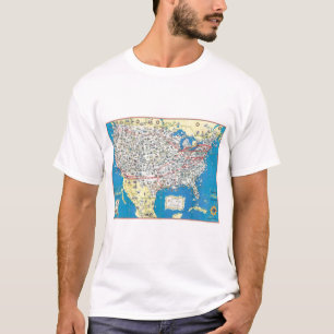 T-shirt Carte de système d'American Airlines