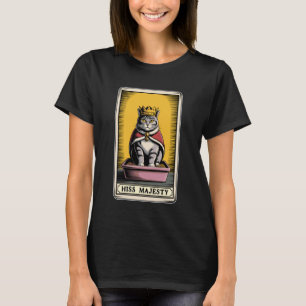T-shirt Carte de tarot de chat Hiss Majesté Boîte à litièr