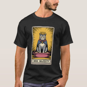 T-shirt Carte de Tarot de Chat Sifflement Majesté Boîte à