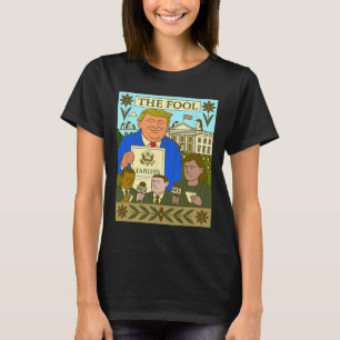 T-shirt Carte de tarot de Trump Le Fou impose un tarif sur