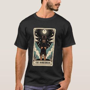 T-shirt Carte de Tarot Doberman Chien Occulte Halloween
