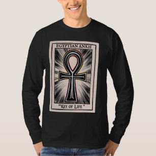 T-shirt Carte de Tarot Kémetique Clé Ankh Égypte Ancienne