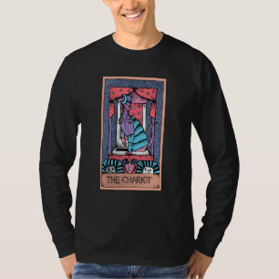 T-shirt Carte de tarot Le Chariot Et Chat Sphynx Graphique