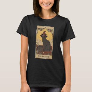 T-shirt Carte de tarot le magicien et chat graphique cosmi