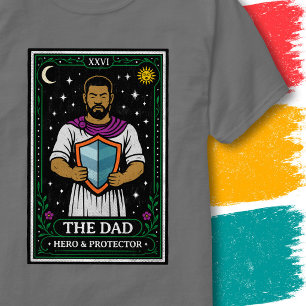 T-shirt Carte de Tarot Papa Père Héros Protecteur Bouclier