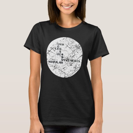 T-shirt Carte de Techno de Synthétiseur (Devant)