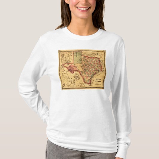 T-shirt Carte de TexasPanoramic (Devant)