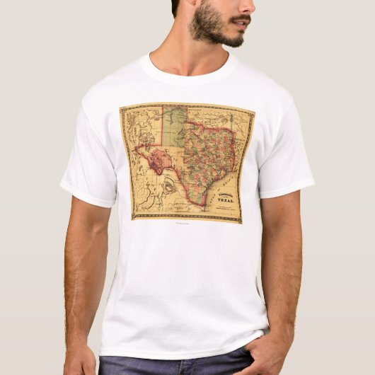 T-shirt Carte de TexasPanoramic (Devant)