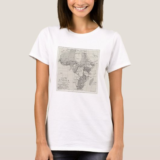 T-shirt Carte de Traité de l'Afrique (Devant)