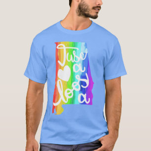 T-shirt Carte de Tuscaloosa Alabama Arc-en-ciel