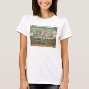 T-shirt Carte de Visby, de "Civitates Orbis Terrarum" par