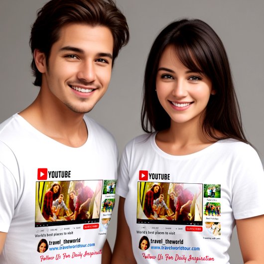 T-shirt Carte de visite de la chaîne Youtube