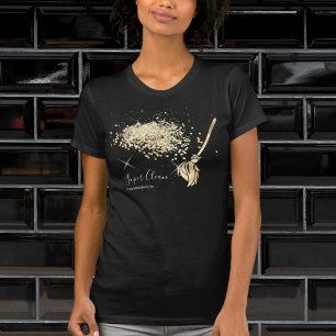 T-shirt Carte de visite éclatante de femme de ménage netto