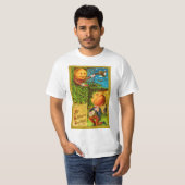 T-shirt Carte de voeux halloween vintage (Devant entier)