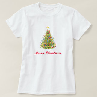 T-shirt Carte de vœux traditionnelle pour arbre de Noël