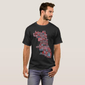 T-shirt Carte de voisinage de Chicago (Devant entier)