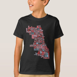 T-shirt Carte de voisinage de Chicago