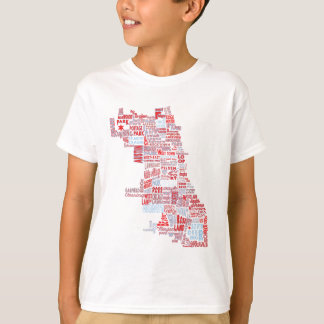T-shirt Carte de voisinage de Chicago
