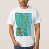 T-shirt Carte de voyage Amelia Island Florida. (Devant)