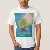 T-shirt Carte de voyage de Burgh Island Devon (Devant)
