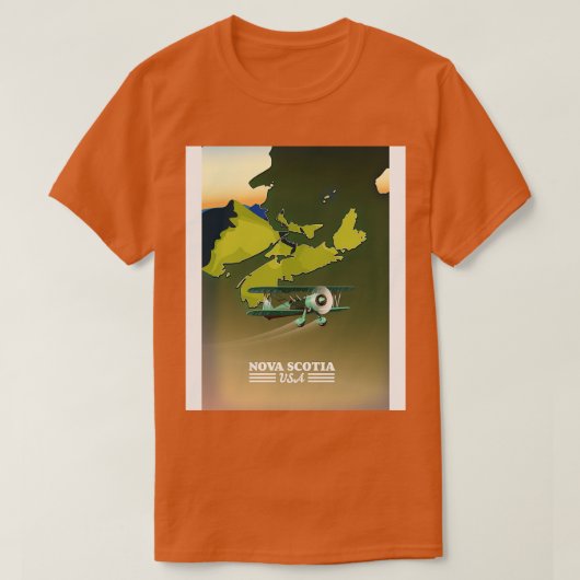 T-shirt Carte de voyage de la Nouvelle-Écosse (Design devant)