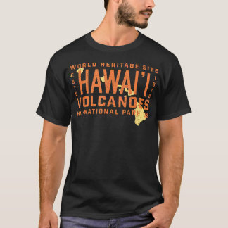 T-shirt Carte de voyage des îles Hawaï Volcans d'Hawaï