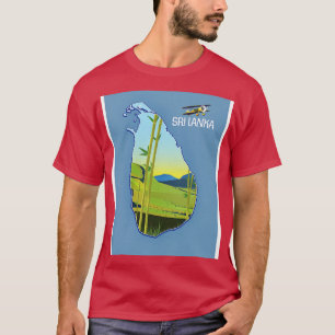T-shirt Carte de voyage des îles Sri Lanka