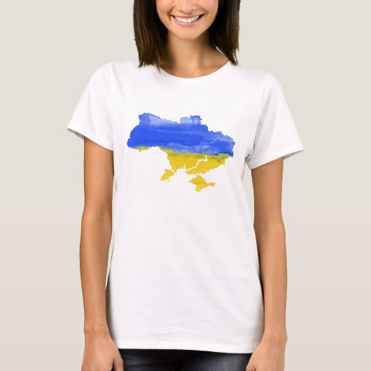 T-shirt Carte d'eau ukrainienne (Devant)