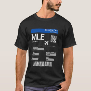 T-shirt Carte d'embarquement Maldives MLE Vacances Aéropor