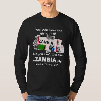 T-shirt Carte d'embarquement Zambie  Fille zambienne  Zamb