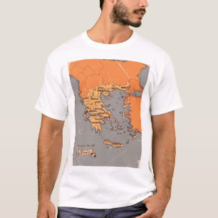 T-shirt Carte des anciens comtés de Grèce