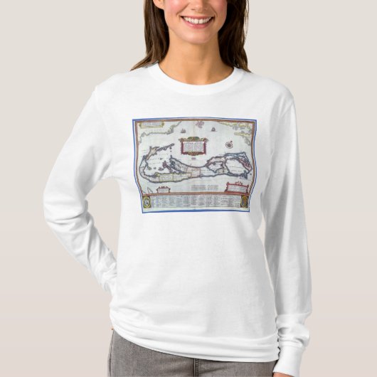 T-shirt Carte des Bermudes (Devant)
