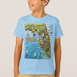 T-shirt Carte des caricatures de Floride