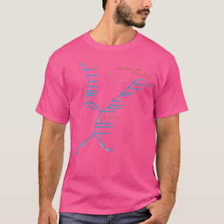 T-shirt Carte des chutes de Ricketts Glen