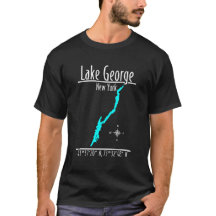 Carte des coordonnées du rivage du lac George, New