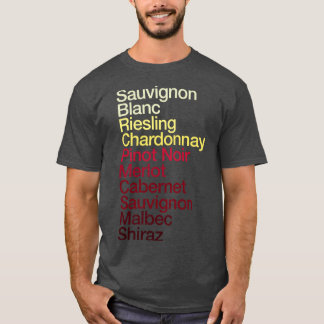 T-shirt Carte des couleurs Pinot Noir Chardonnay
