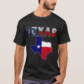 T-shirt Carte des drapeaux avec le Texas (Devant)