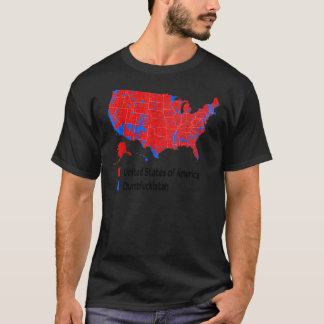 T-shirt Carte des élections États-Unis d'Amérique Dumbfuck