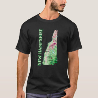 T-shirt Carte Des Élévations Des Grandes Villes De L'État 