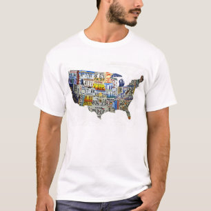 T-shirt Carte des Etats-Unis