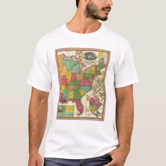 T-shirt Carte des Etats-Unis 2 (Devant)