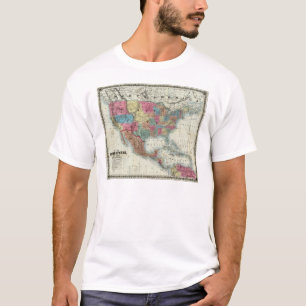 T-shirt Carte des Etats-Unis, Canada, Mexique