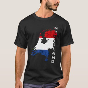 T-shirt Carte des Pays-Bas Pays-Bas Drapeau Fierté Néerlan