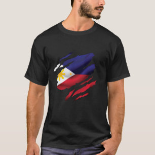 T-shirt Carte des Philippines Drapeau Amour Pinoy Fierté P