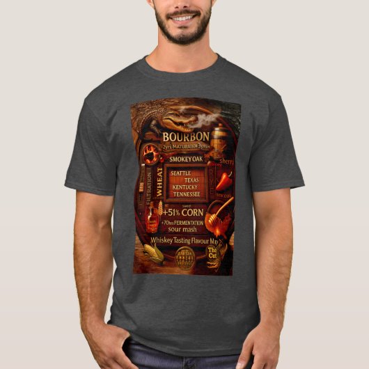 T-shirt Carte des saveurs de Bourbon (Devant)