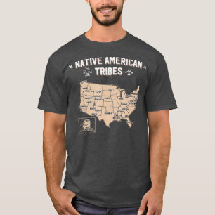 T-shirt Carte des tribus amérindiennes Histoire américai