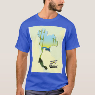 T-shirt Carte des voyages en Thaïlande