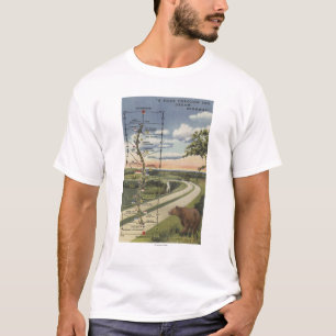 T-shirt Carte détaillée "de la route rêveuse "
