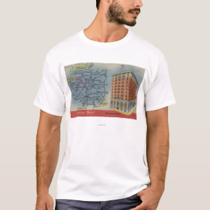T-shirt Carte détaillée, hôtel de Lycoming - Williamspo