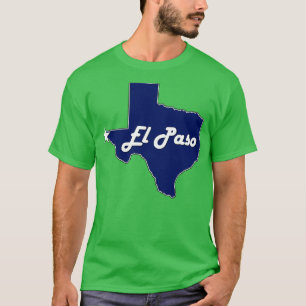 T-shirt Carte d'état de la marine du Texas d'El Paso Carte